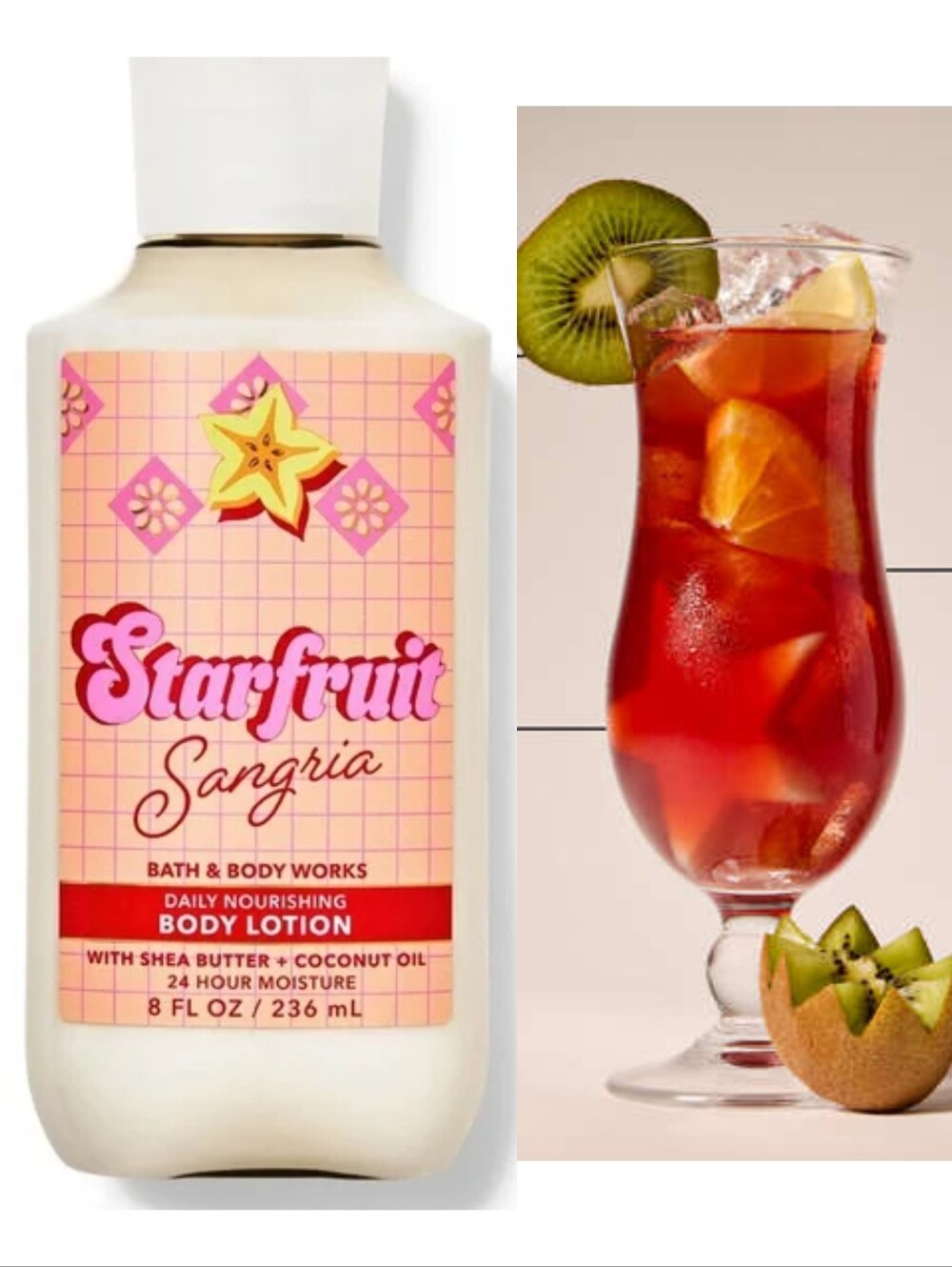 Bath & Body Works Starfruit Sangria Daily Nourishing Body Lotion 8oz NEW Rare